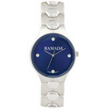 Women's Diamond Watch W/ Blue Sunray Dial